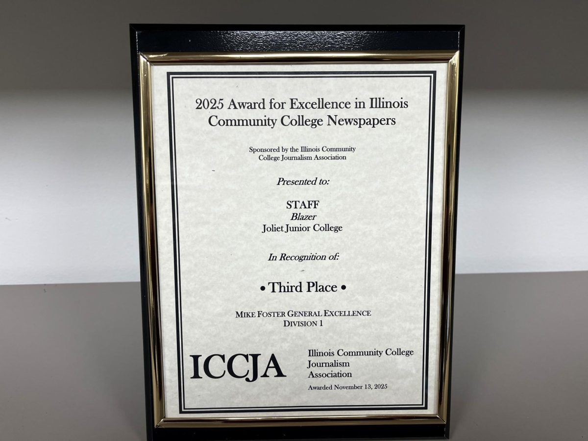The Blazer earned mutliple staff awards at the annual Illinois Community College Journalism Association conference in November, including 3rd place the Mike Foster General Excellence category. 