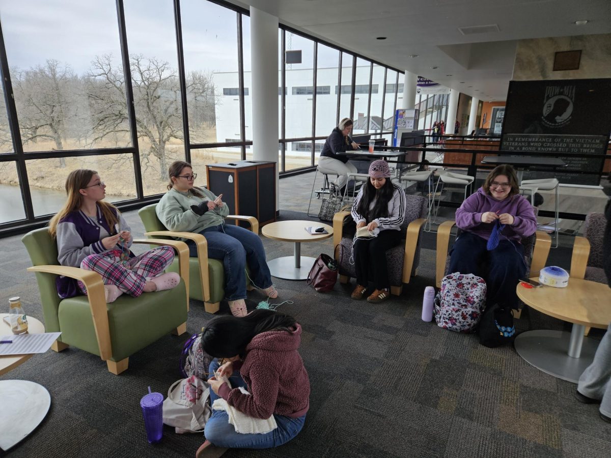Stitch & Chat meet every Thursday between 11 a.m. and 12:30 p.m. on the Bridge. Joliet Junior College students who are interested in thread arts are welcome.