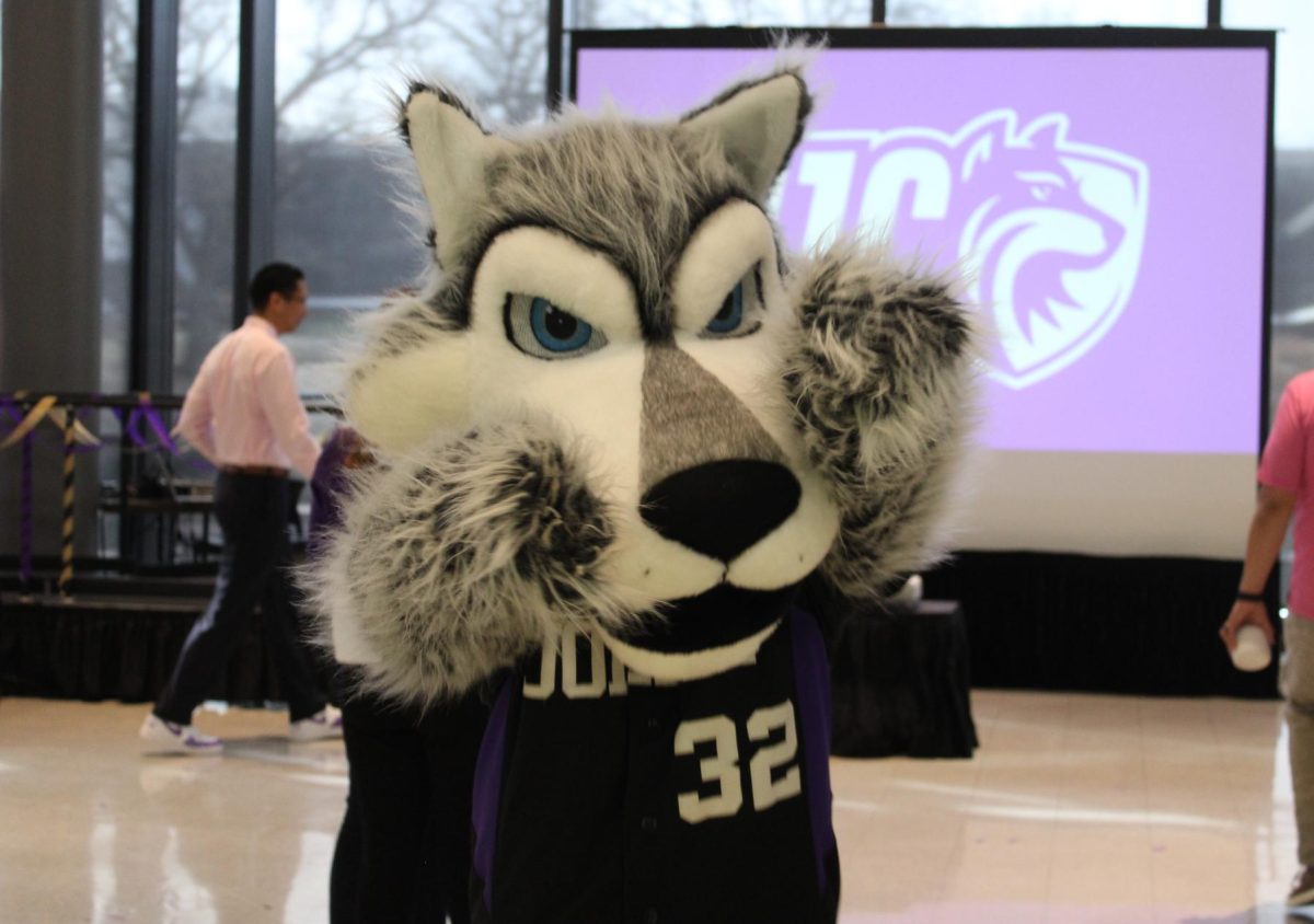 Wiley the Wolf parades around the crowd at the Brand Bash. 