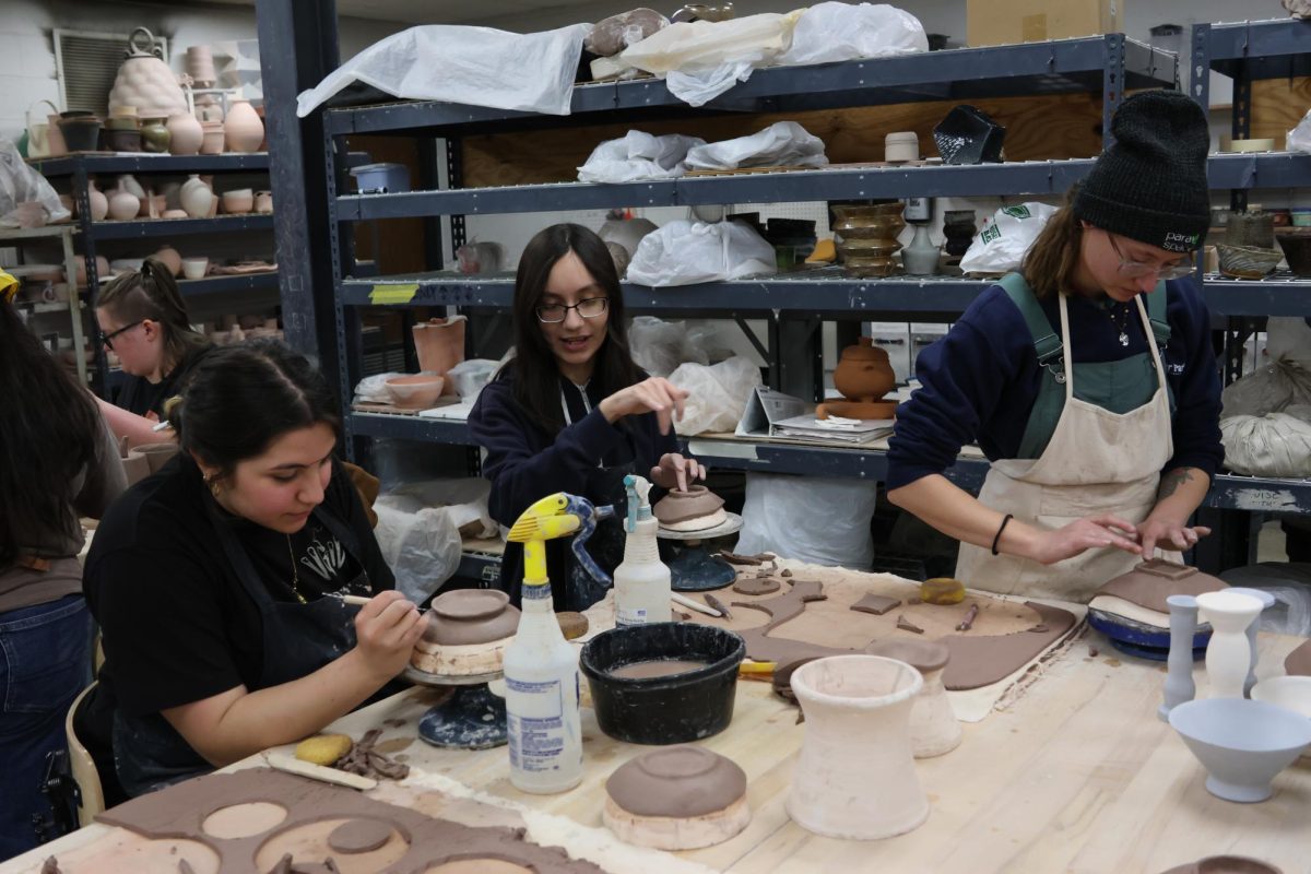 Art Club making bowls for the Empty Bowls Project on March 3, 2026.
