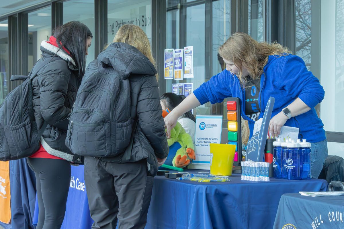 Students visit various tables at the Annual Wellness Fair on April 8, 2026.