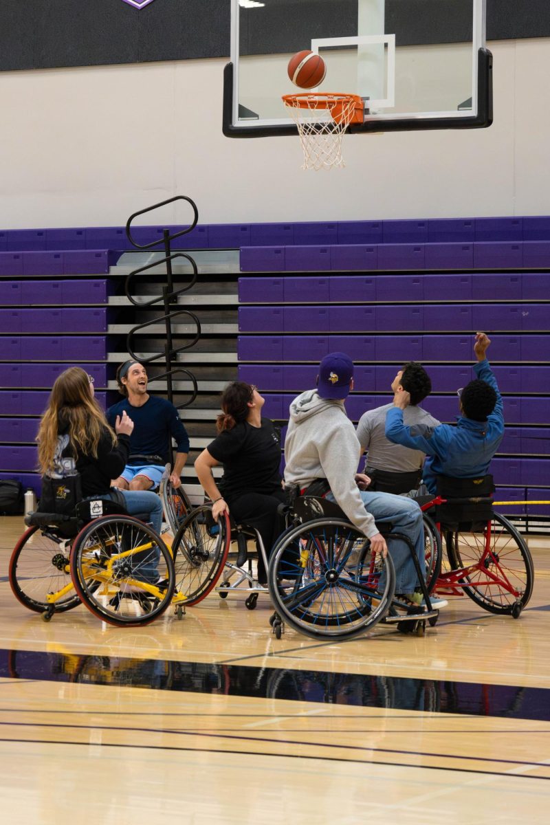 Disability Awareness Club partnered with Lincolnway Special Recreation Center to host wheelchair basketball. The event took place on Tuesday, April 28, from 4:00 - 5:30 p.m. in the Event Center Gymnasium during Open Gym. 