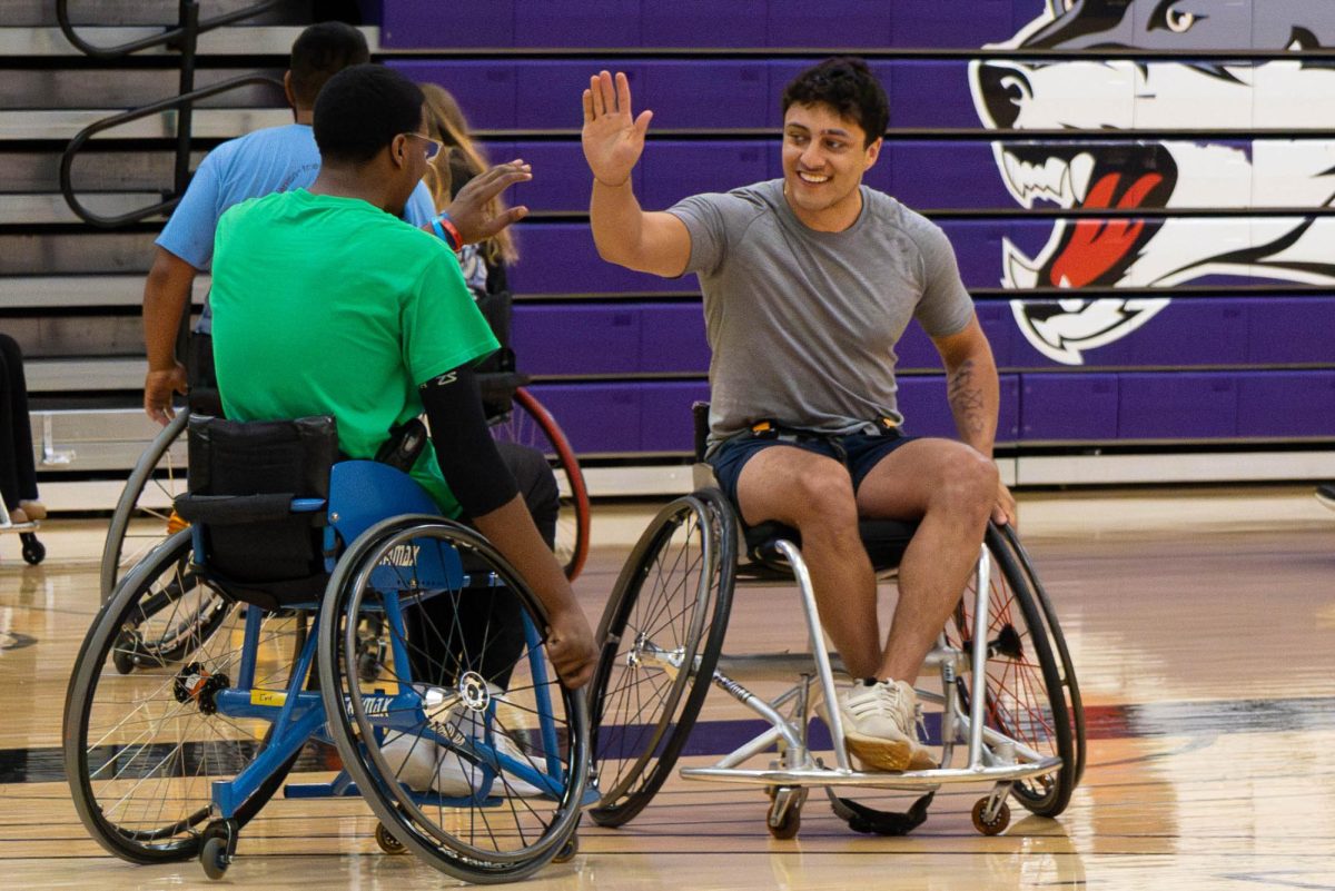 Disability Awareness Club partnered with Lincolnway Special Recreation Center to host wheelchair basketball. The event took place on Tuesday, April 28, from 4:00 - 5:30 p.m. in the Event Center Gymnasium during Open Gym. 
